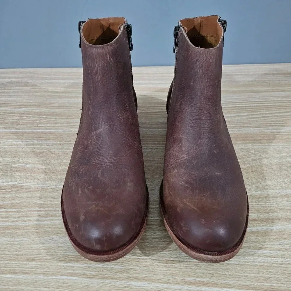 NEW Kork East Riley Ankle Bootie Western Brown Leather Size 7.5